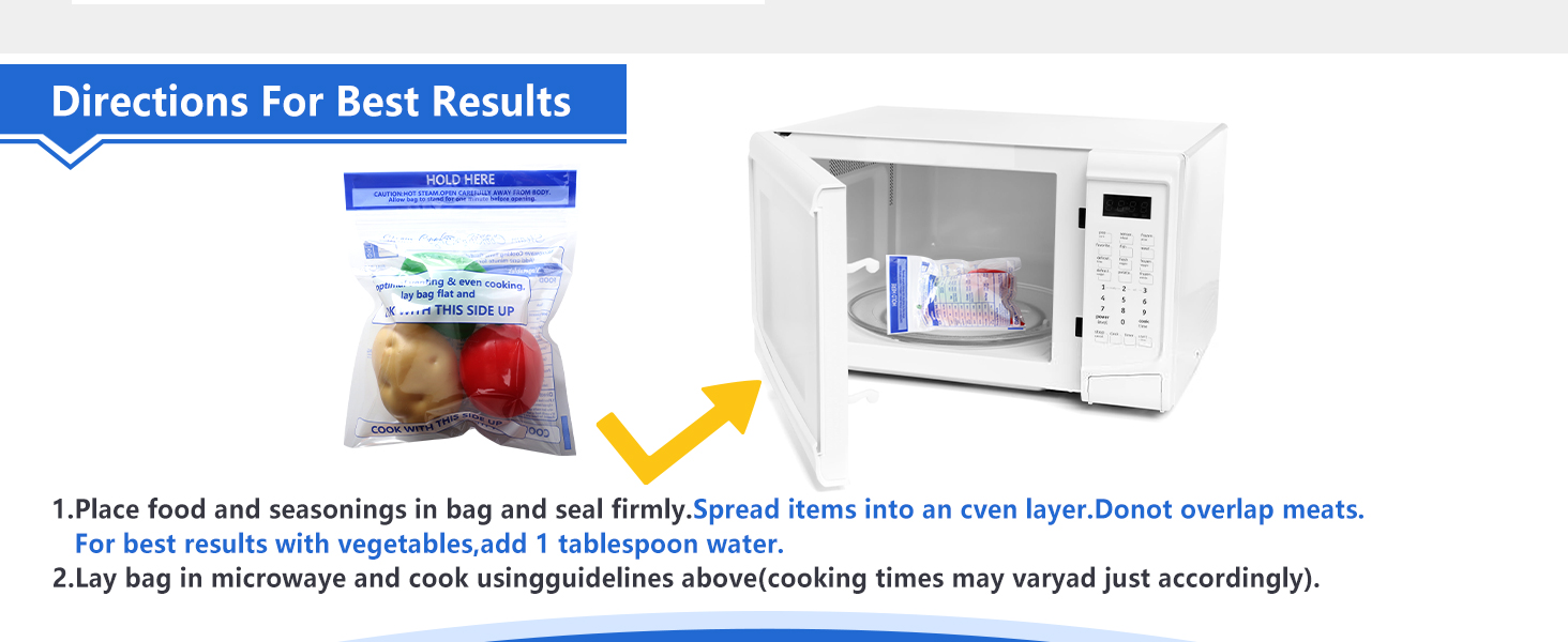 Zipper Microwave Steam Bags